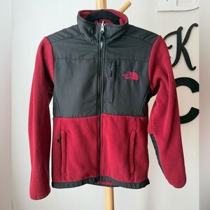The North Face Denali Fleece Jacket Women’s Size XS Red Black Full Zip Coat